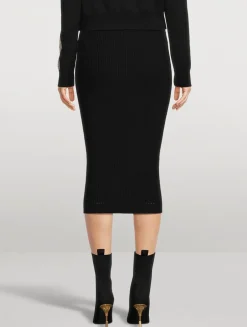 Rib-Knit Pencil Skirt