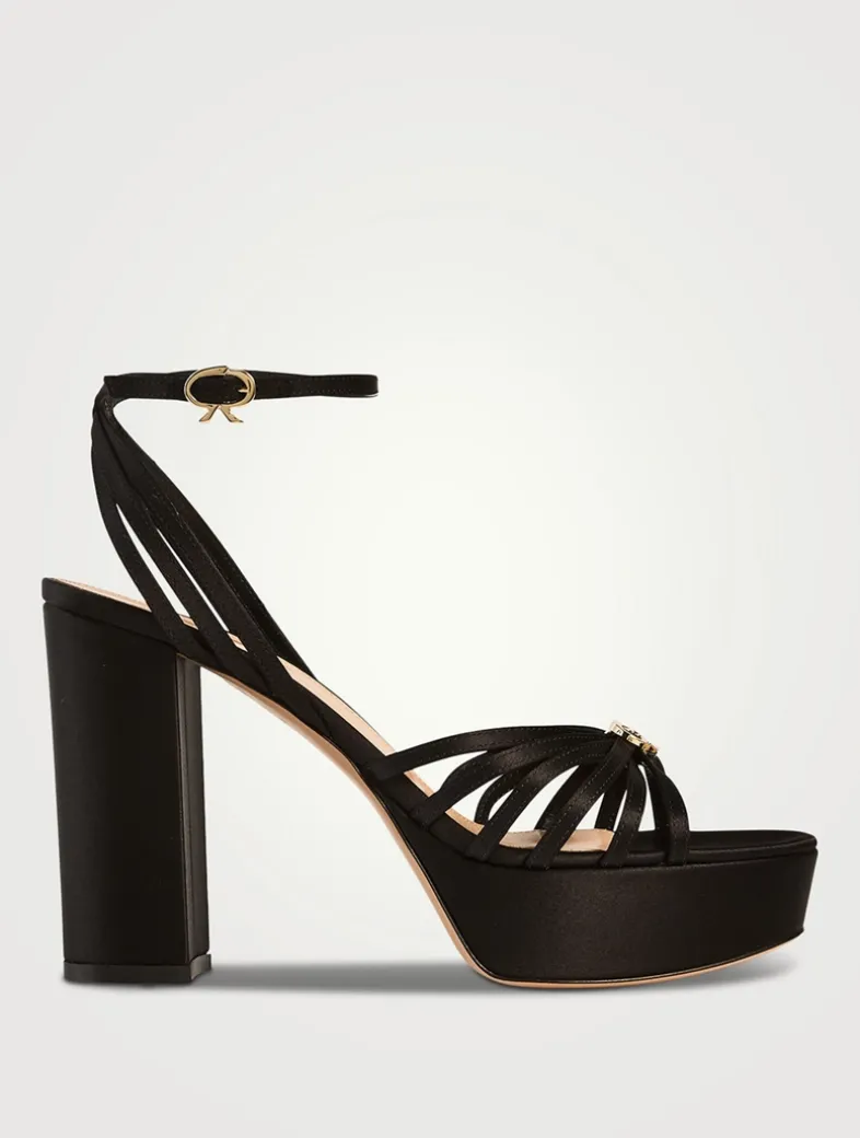 Rita Satin Platform Sandals