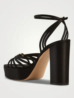 Rita Satin Platform Sandals