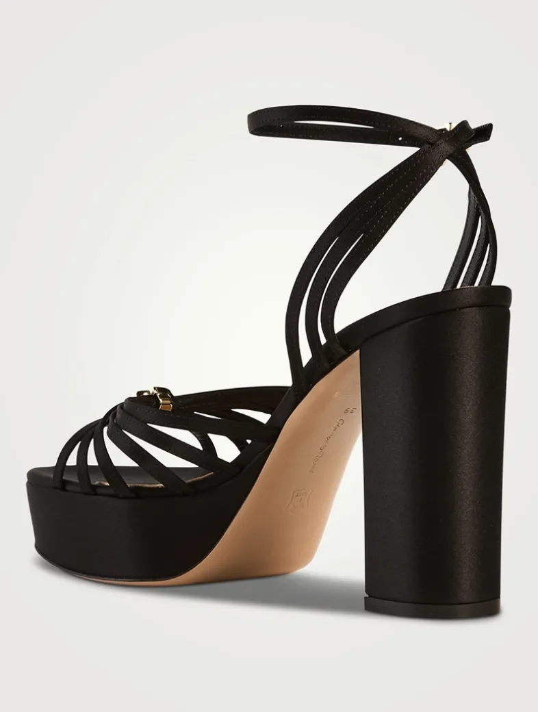 Rita Satin Platform Sandals