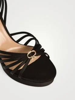Rita Satin Platform Sandals