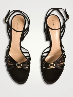 Rita Satin Platform Sandals
