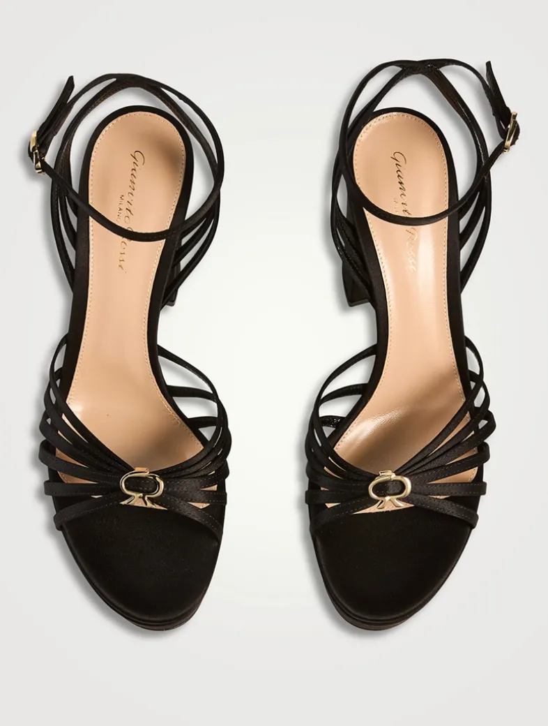 Rita Satin Platform Sandals