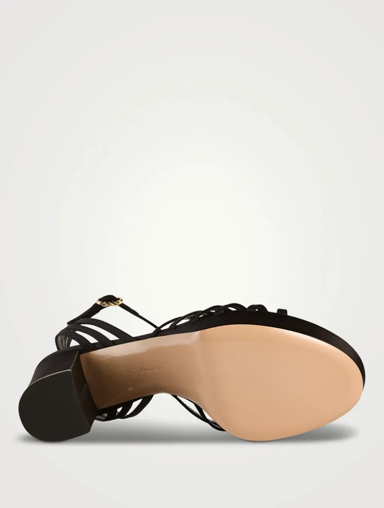 Rita Satin Platform Sandals