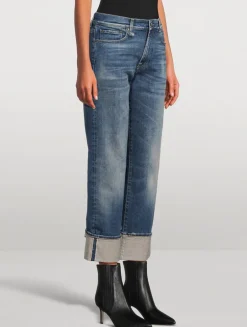 Romeo Cuffed Straight-Leg Jeans