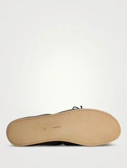 Round Leather Ballet Flats