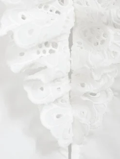 Ruffled Cotton Voile Blouse