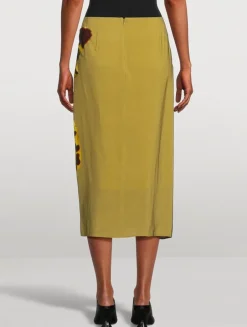 Sampa Midi Skirt In Orchid Print
