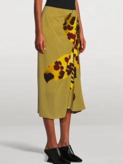 Sampa Midi Skirt In Orchid Print