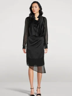 Scarf Shirt Dress