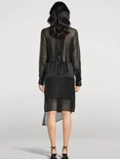 Scarf Shirt Dress