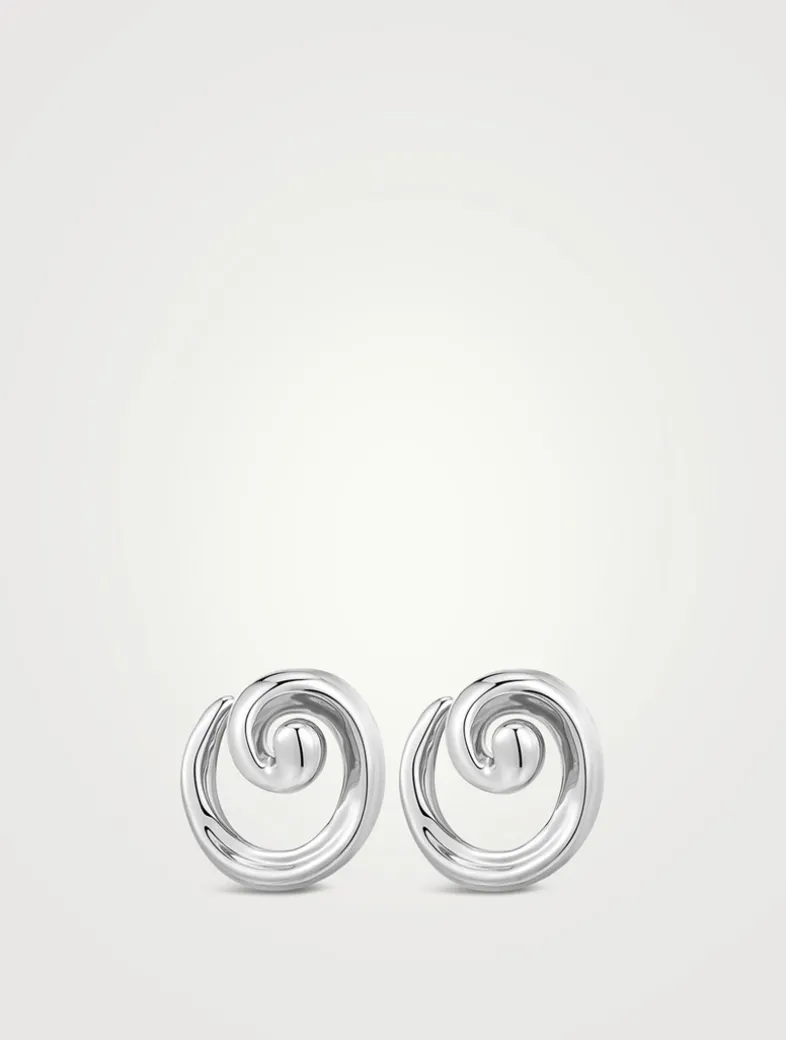 Seashell Coil Stud Earrings