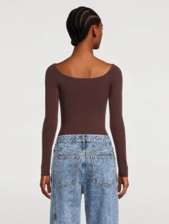 Second Skin Off-The-Shoulder Bodysuit