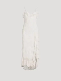 Selliot Ruffled Slip Dress In Floral Print