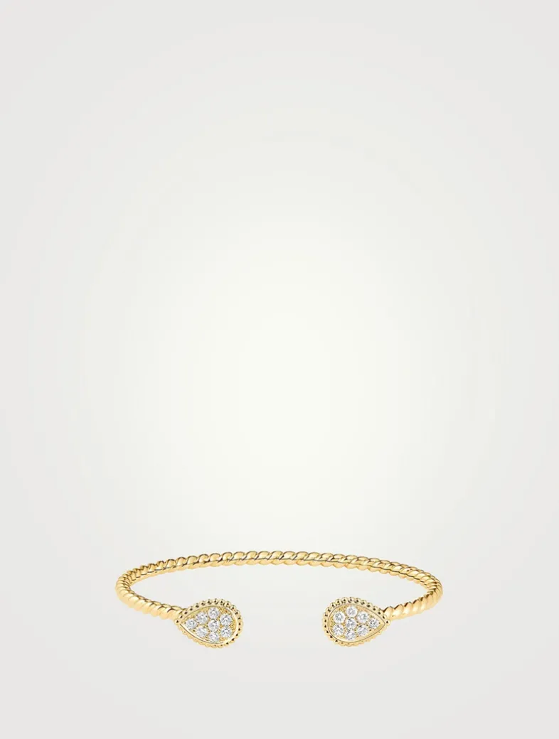Serpent Bohème 18K Gold Double Motif Bracelet With Diamonds