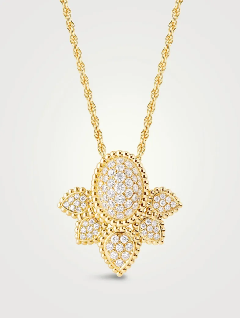Serpent Bohème 18K Gold Vintage Pendant Necklace With Diamonds