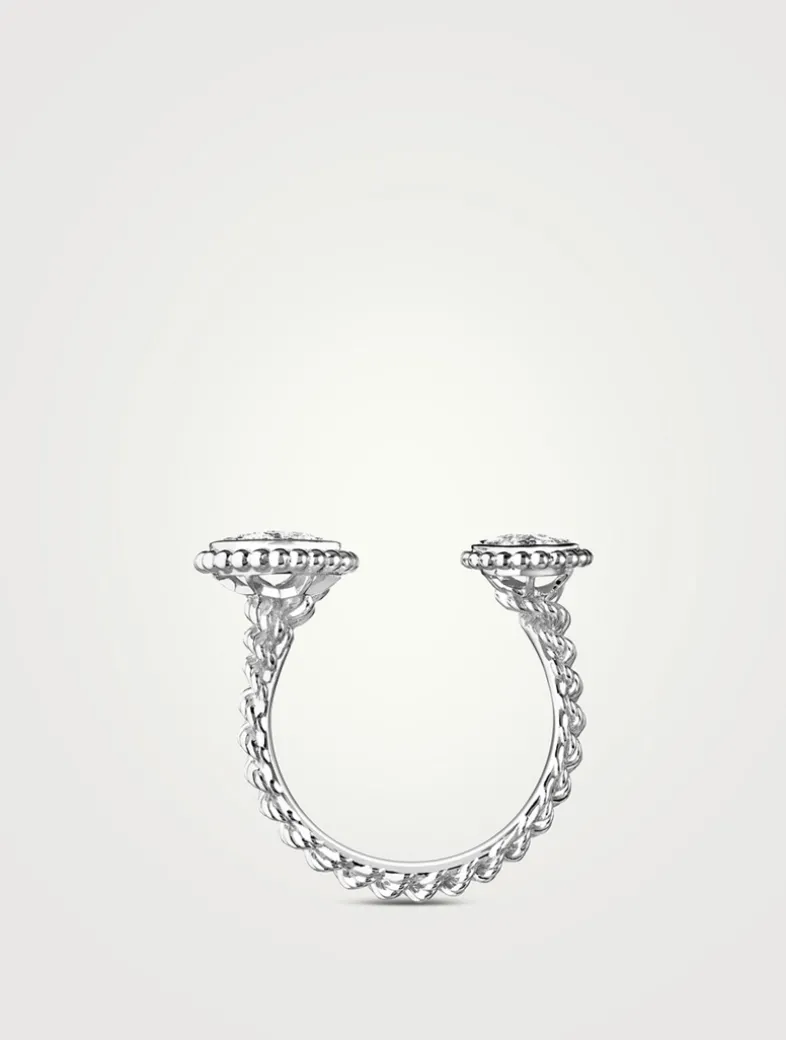 Serpent Bohème 18K White Gold Multi Motif Ring With Diamonds