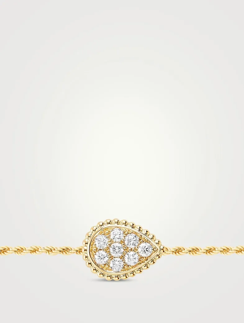 Serpent Bohème S Motif Gold Chain Bracelet With Diamonds