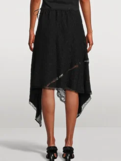 Shake Asymmetric Lace Skirt