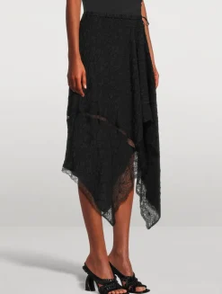 Shake Asymmetric Lace Skirt
