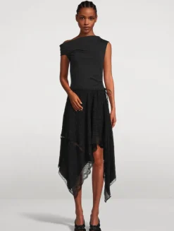 Shake Asymmetric Lace Skirt
