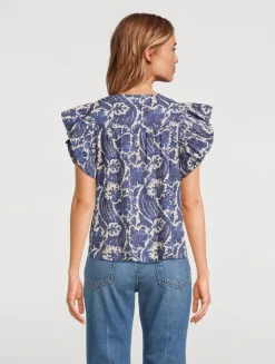 Sienna Ruffled Blouse In Floral Print
