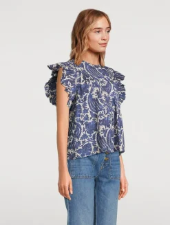 Sienna Ruffled Blouse In Floral Print