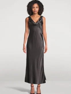 Silk Midi Dress