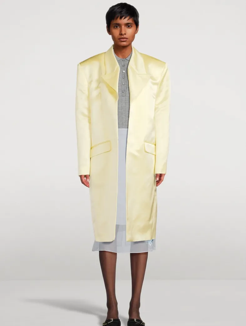Silk Satin Duchess Coat