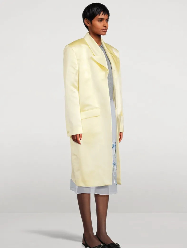 Silk Satin Duchess Coat