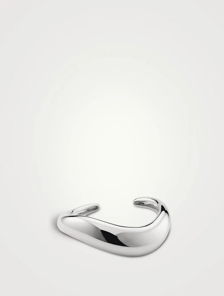 Silver Dôme Figure Cuff Bracelet
