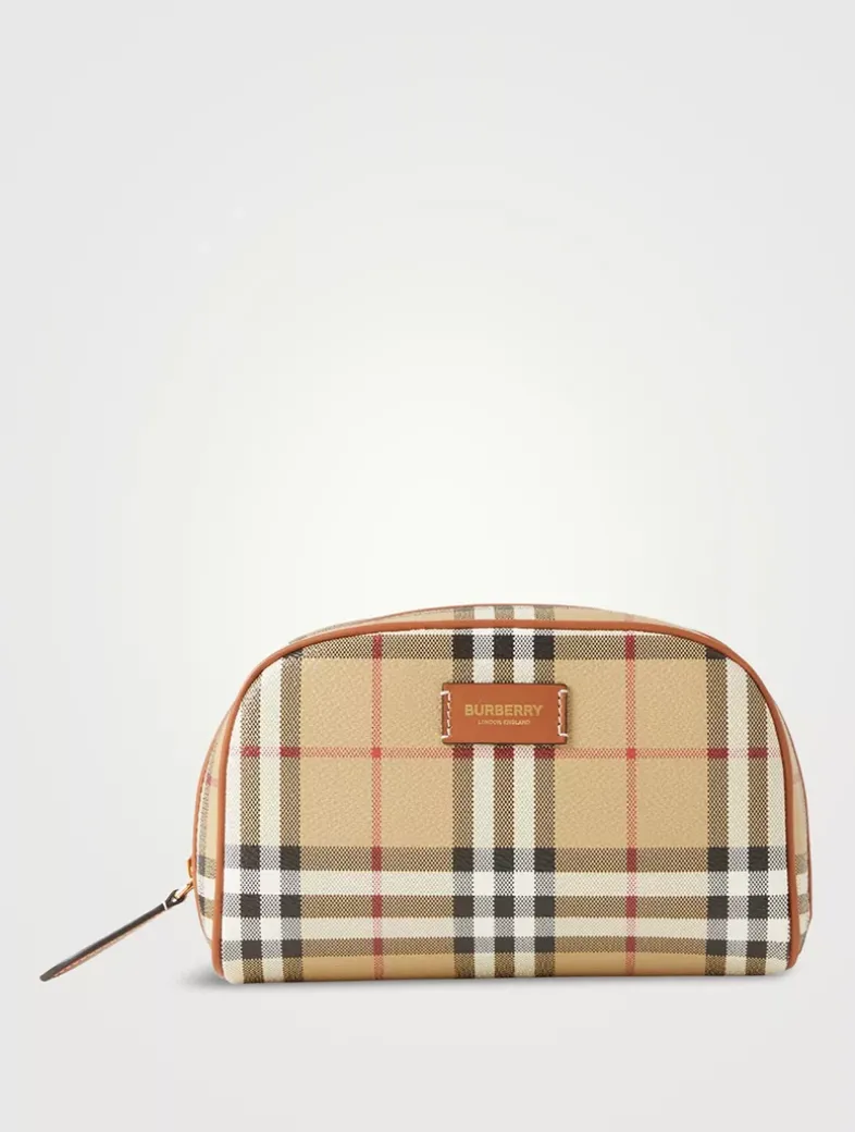 Small Check Travel Pouch
