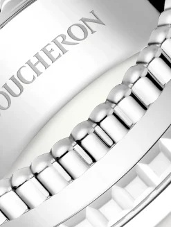 Small Quatre Double White Edition 18K White Gold Ring With White Hyceram