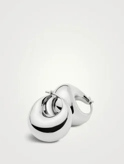 Small Sculptural Chubby Dome Hoop Earrings