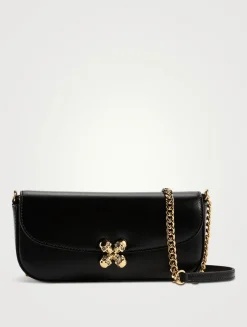 Small Skull Flower Leather Bag