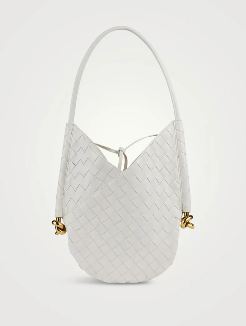 Small Solstice Intrecciato Leather Shoulder Bag