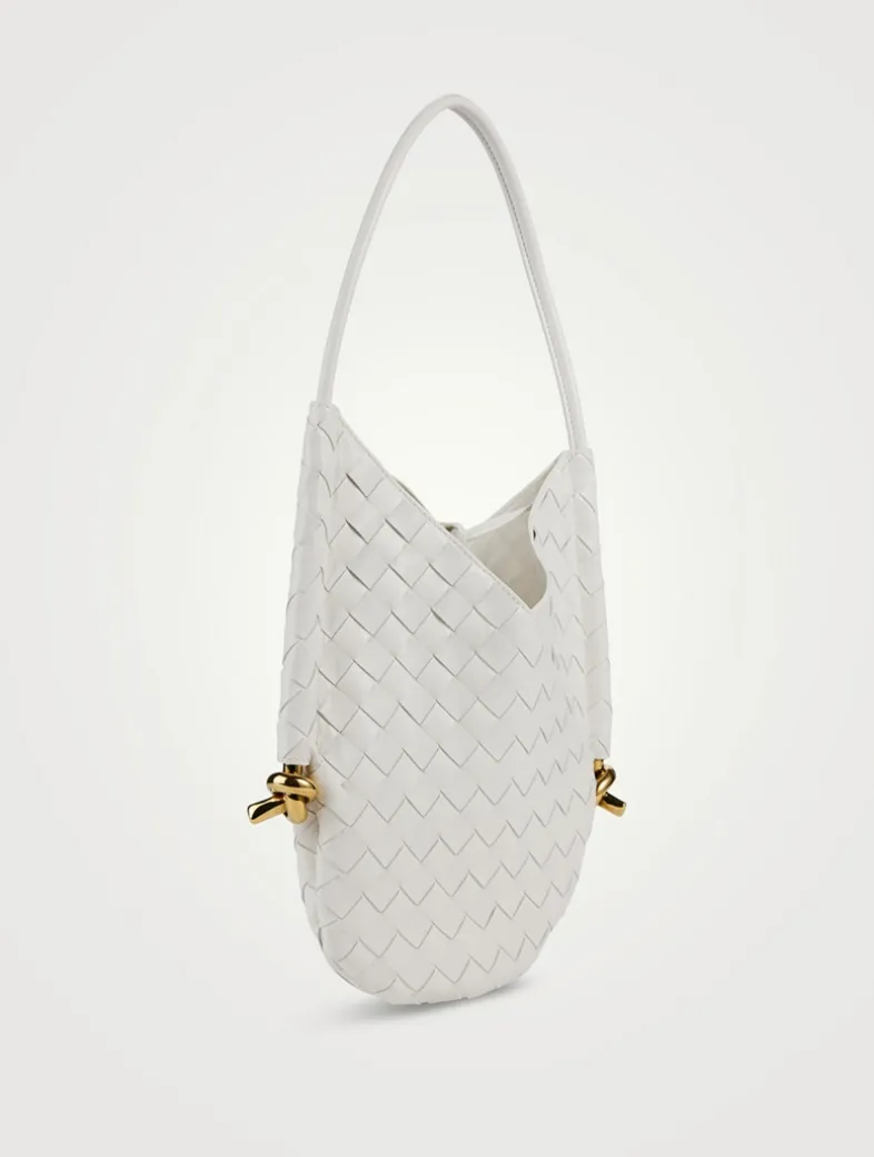 Small Solstice Intrecciato Leather Shoulder Bag