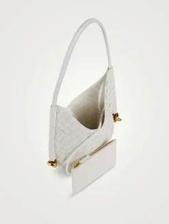 Small Solstice Intrecciato Leather Shoulder Bag