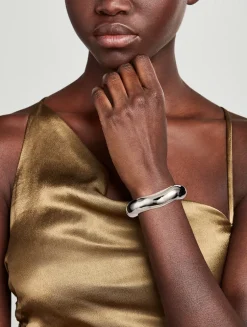 Small Wide Molten Bangle Bracelet