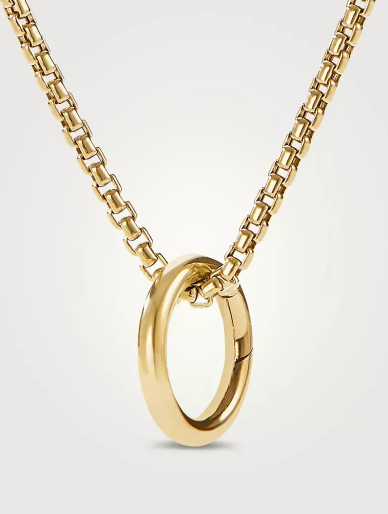 Smooth Amulet Holder In 18k Yellow Gold