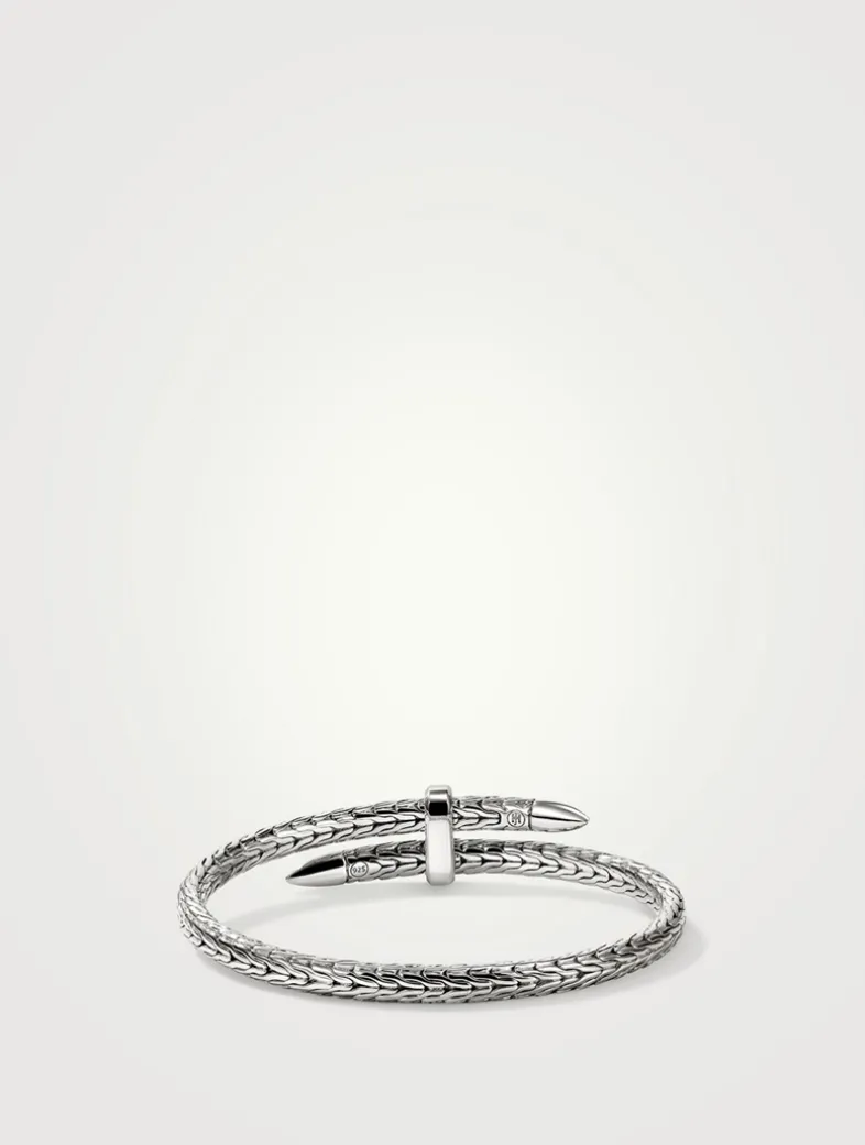 Spear Blue 5.5mm Cuff Bracelet With Blue Sapphire