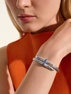 Spear Blue 5.5mm Cuff Bracelet With Blue Sapphire