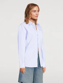 SRC Oversized Shirt In Stripe Print