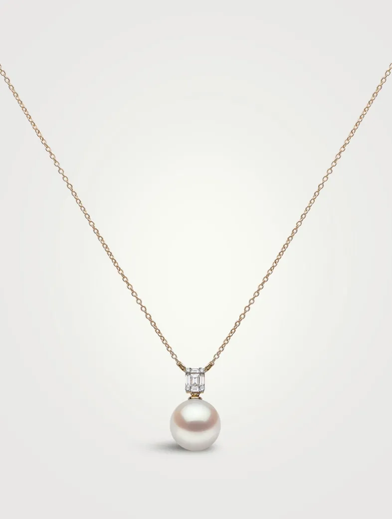 Starlight 18K Gold South Sea Pearl Necklace With Diamonds