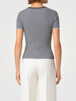Stripe Jacquard Wool T-Shirt