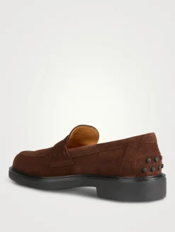 Suede Penny Loafers