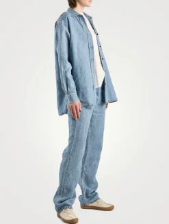 Tarley Straight Linen Jeans