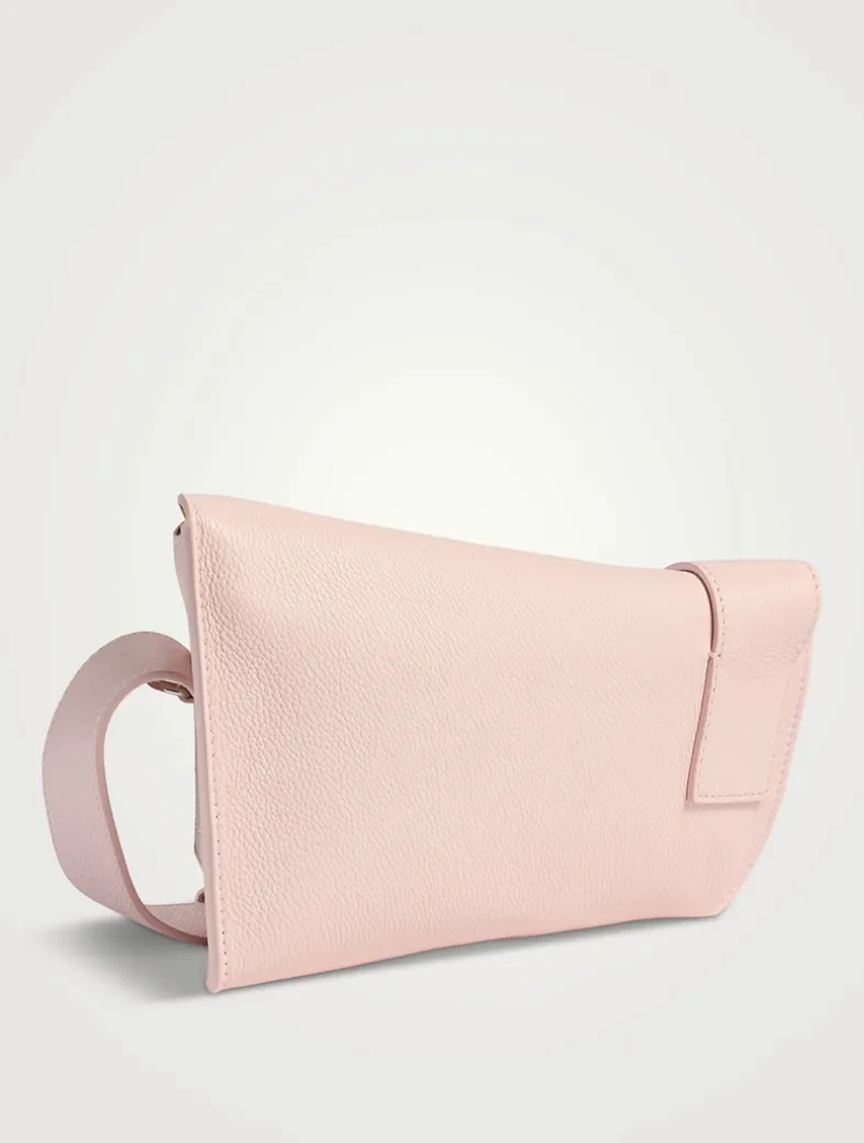 T-Bar Sling Leather Shoulder Bag