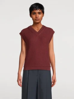 Textured Knit Vest