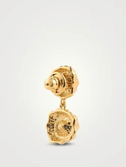 Textured Scramble Crystal Double Drop Earrings